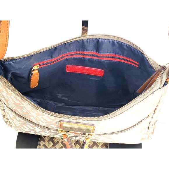 Vintage Tommy Hilfiger Croosbody TH Logo Brown Bag - Picture 15 of 16